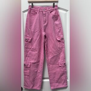NWOT SHEIN Cargo Jeans, Pink, SP